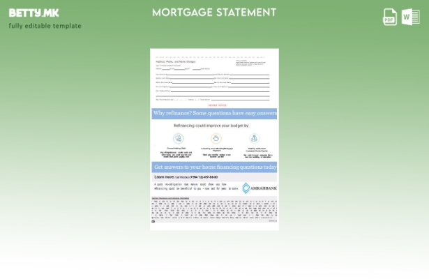 модерен стил Азербејџан Amrahbank банка хипотека изјава, страници, шаблон 1